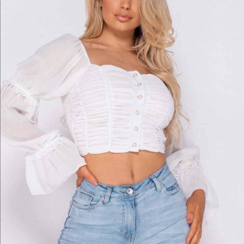 Off The Shoulder Ruched Detail Top